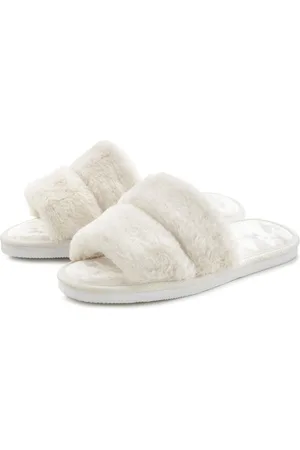 vivance collection Slippers Pantoffel, pluche pantoffels, mule, open schoen