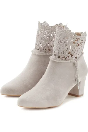 Lascana Laarsjes met elegante kantafwerking, laarzen, laarzen