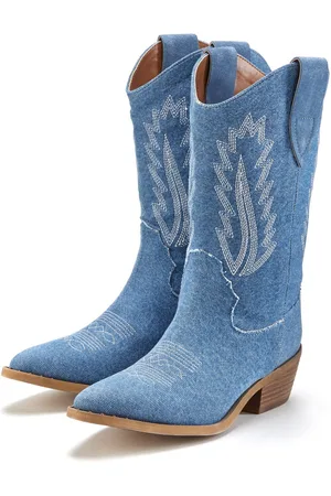 Lascana Cowboy boots Cowboy enkellaars, western enkellaars, ankleboots in denim-look