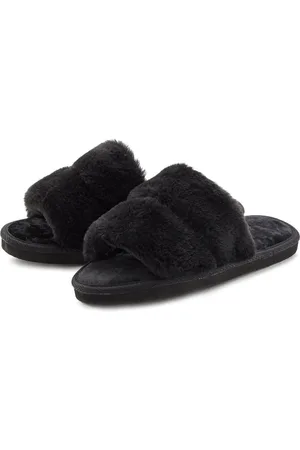 vivance collection Slippers Pantoffel, pluche pantoffels, mule, open schoen