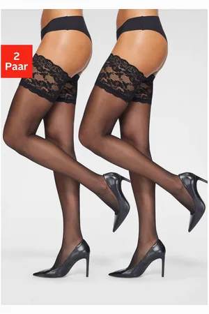vivance collection Hold-up kousen met brede kantband (2 paar)