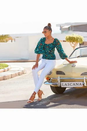Lascana Chiffon blouse met wijde pofmouwen