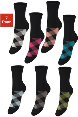 H.I.S Sokken in trendy wybertmotief (set, 7 paar)