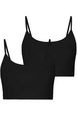 Lascana Bustier van elastisch katoen (2-delig, Set van 2)