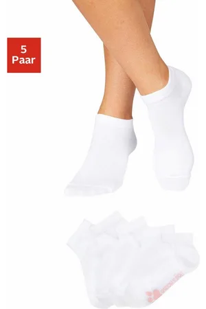 ARIZONA Sneakersokken met leuk potendesign onder de zool (set, 5 paar)
