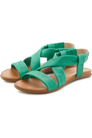 Lascana Sandalen Zomerschoen van leer met verfijnde bandjes, sandaal, zomerschoen