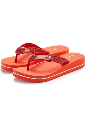 Venice Beach Badslippers Sandaal, pantoletten, badschoenen ultralicht met glitterband VEGAN