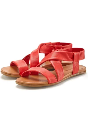 Lascana Sandalen van leer met verfijnde bandjes, sandaal, zomerschoen