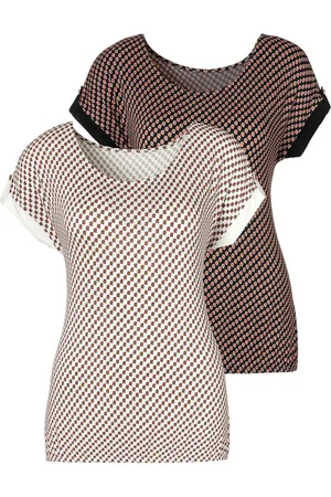 vivance collection Shirt met korte mouwen Met decoratieve mouwzoom van zachte viscose-stretch (Set van 2)