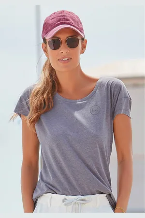 ELBSAND T-shirt Ranva met logoprint, shirt met korte mouwen van katoenmix, sportief