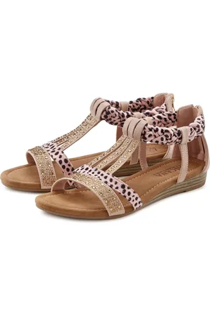 Lascana Sandalen Zomerschoen Sandalette, zomerschoen met versiering en kleine sleehak VEGAN