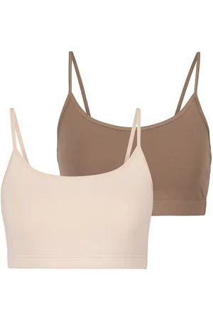 Lascana Bustier van elastisch katoen (2-delig, Set van 2)