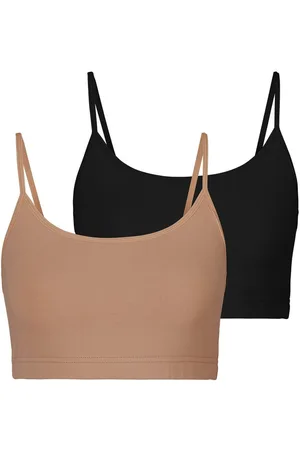 Lascana Bustier van elastisch katoen (2-delig, Set van 2)