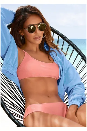 Lascana Bustierbikini met gouden glanzende coating
