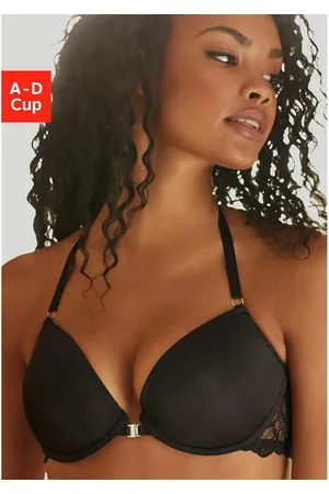 Lascana Push-up-bh met opvallende rug van kant en modieuze ringen, sexy ondergoed