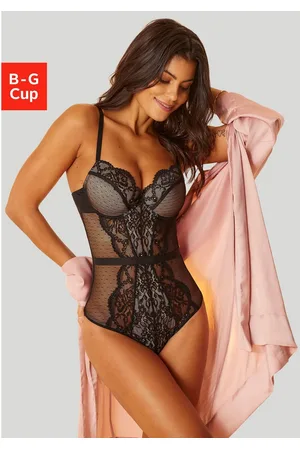 Lascana Body gemaakt van gebloemd kant en zacht mesh, sexy lingerie