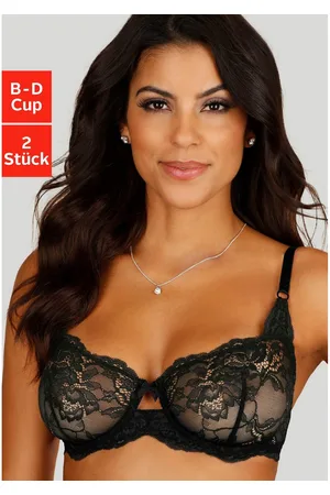 Petite Fleur Balconette-bh van edele, bloemige kant, lingerie (Set van 2)