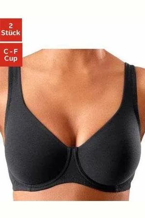 Petite Fleur Minimizer-bh met beugel van katoen (Set van 2)