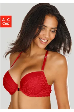 vivance collection Push-up-bh met kant in kussende mond-look met halternek bandjes, lingerie
