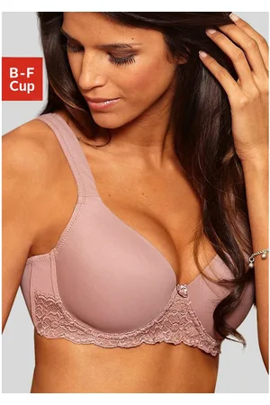 Lascana Bh met steuncups met beugels, naadloze voorgevormde cups, kanten details, lingerie