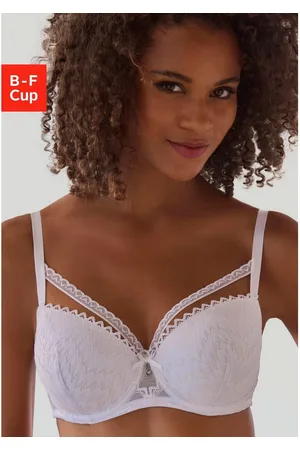 Lascana Bh met steuncups met modieuze zigzag-kant in balconnet-snede, lingerie