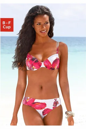 Lascana Beugelbikini met opvallende bloemenprint