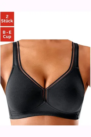Petite Fleur T-shirt-bh zonder beugels van katoen, basic dessous (Set van 2)