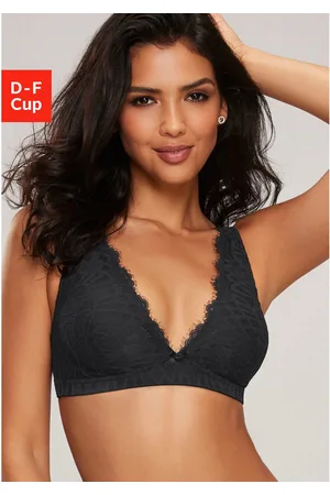Lascana Bralette-bh Cara zonder beugel in edele high-apex ontwerp, sexy lingerie