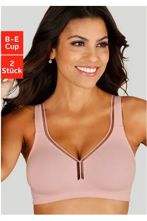 Petite Fleur T-shirt-bh zonder beugels van katoen, basic dessous (Set van 2)
