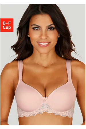 Lascana Bh met steuncups met beugels, naadloze voorgevormde cups, kanten details, lingerie