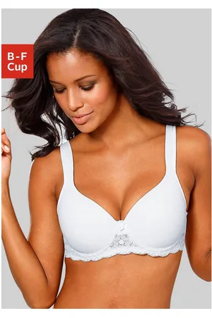 Lascana Bh met steuncups met beugels, naadloze voorgevormde cups, kanten details, lingerie