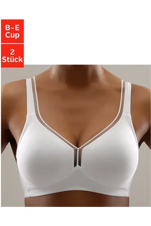 Petite Fleur T-shirt-bh zonder beugels van katoen, basic dessous (Set van 2)