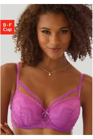 Lascana Bh met steuncups met modieuze zigzag-kant in balconnet-snede, lingerie