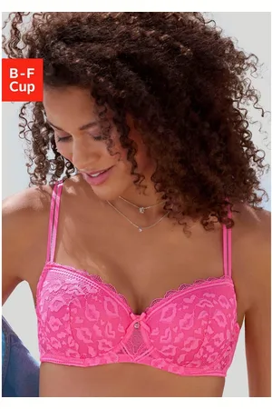 vivance collection Bh met steuncups van kant met een kussende mond look in een modieuze balconnete look, lingerie