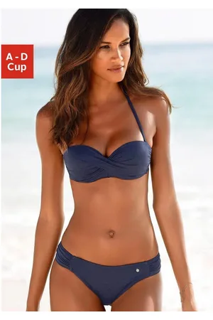 QS by s.Oliver Beugelbikini in bandeaumodel met ruches