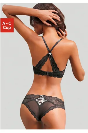 Lascana Set: push-up bh met delicaat kant, sexy lingerie, sexy ondergoed (set, 2-delig, Met hipster)