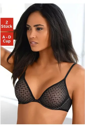 Petite Fleur T-shirt-bh met beugel van transparant materiaal, dessous (Set van 2)