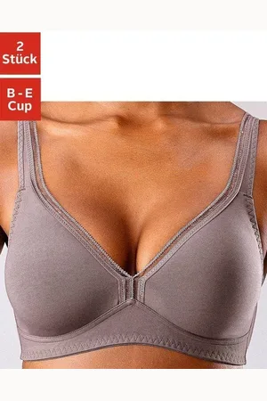 Petite Fleur T-shirt-bh zonder beugels van katoen, basic dessous (Set van 2)