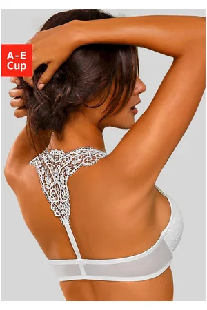 Lascana Push-up-bh MELISSA met voorsluiting & kanten achterkant van borduursel, ondergoed