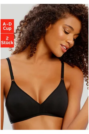 Petite Fleur Bralette-bh zonder beugel van aangenaam zachte katoenkwaliteit, basic (Set van 2)