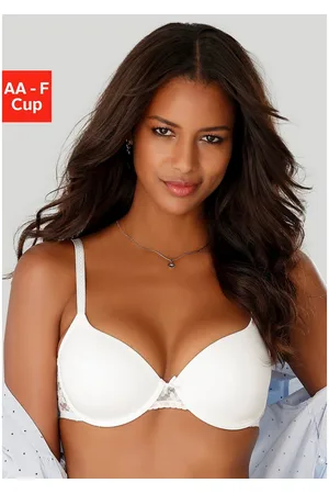 Lascana Bh met steuncups met rug van gebloemde, elastische kant, dessous