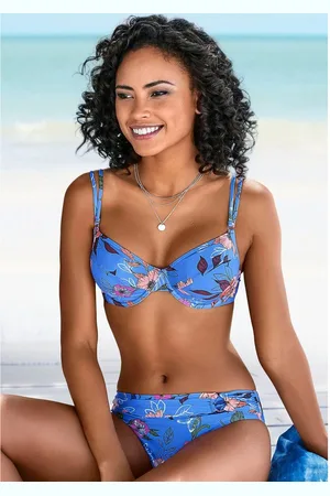 QS by s.Oliver Bikinitop met beugels Maya met dubbele bandjes en gebloemd design
