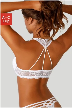 Lascana Push-up-bh met decoratieve kanten achterkant in banddesign, sexy ondergoed