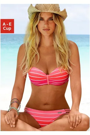 Venice Beach Beugelbikini in bandeaumodel in een trendy streep-look