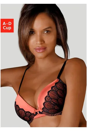 Lascana Push-up-bh Belinda Cups van mooie satijnstof met kant overtrokken, sexy ondergoed