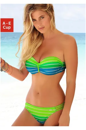 Venice Beach Beugelbikini in bandeaumodel in een trendy streep-look