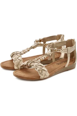 Lascana Sandalen Sandalette, zomerschoen met verfijnde band VEGAN