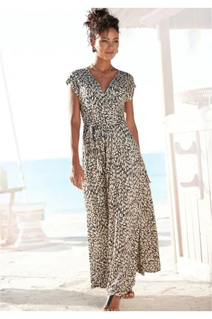 Buffalo Maxi-jurk met alloverdruk, zomerjurk met zakken, strandjurk (Met een bindceintuur)