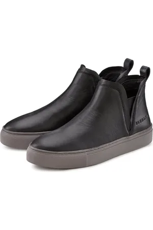ELBSAND Chelsea-boots voor instappen van zacht leer, enkellaarsjes, laarsjes
