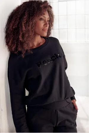 Bench Sweatshirt Loungeshirt met glanzende logoprint, loungewear